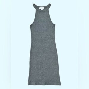 Forever 21 Gray Ribbed Halter Knit Mini Dress | Size Small